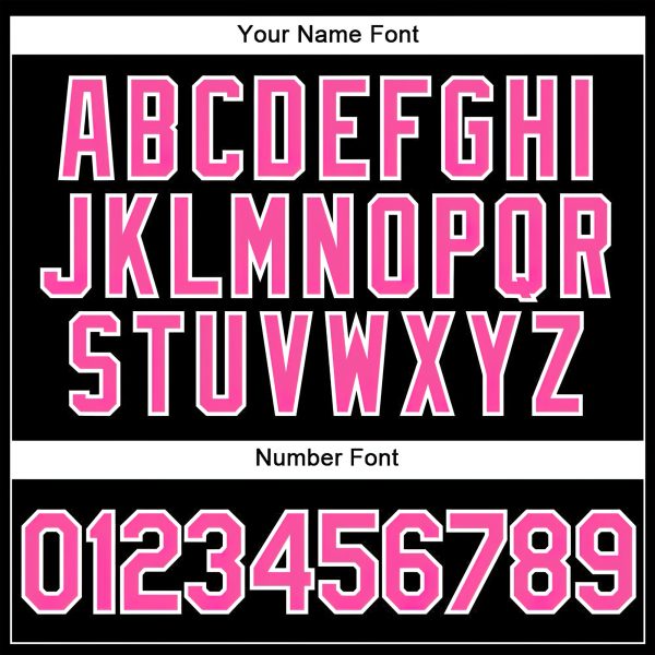 Black Pink-White Authentic Personalized Baseball Jersey - Image 3