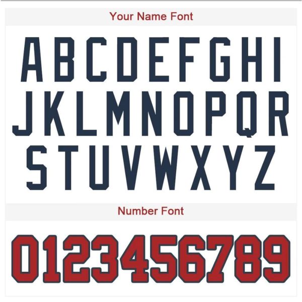White Red - Navy Personalized Baseball Jersey - Image 5
