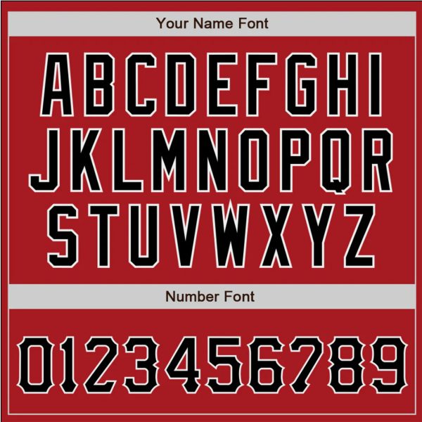 Red Black - White Personalized Baseball Jersey - Image 5