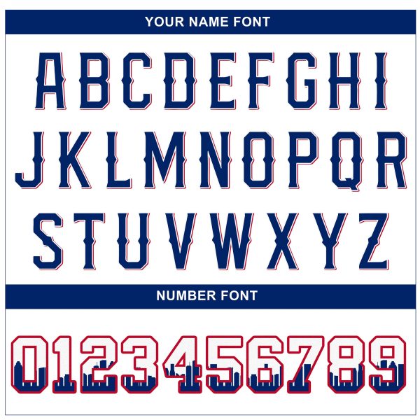 Alternate Red Royal Houston Texas Pattern Personalized Baseball Jersey - Image 5