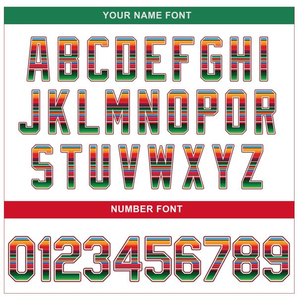 White Alternate Mexico Serape Pattern Personalized Baseball Jersey - Image 5