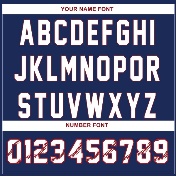 Royal White Pinstripe White Personalized Baseball Jersey - Image 5