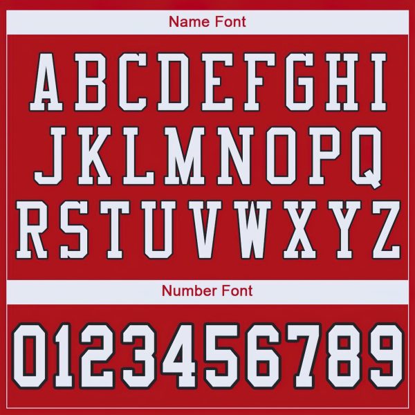 Red White-Black Authentic Personalized Football Jersey - Image 3