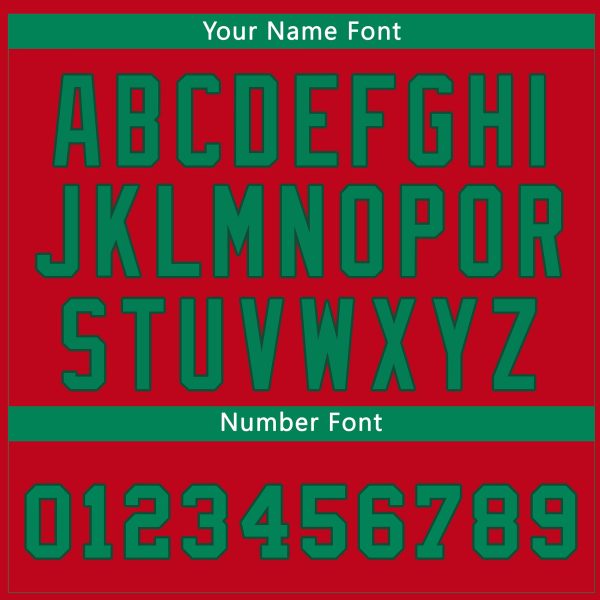 Red - Green Personalized Baseball Jersey - Image 5