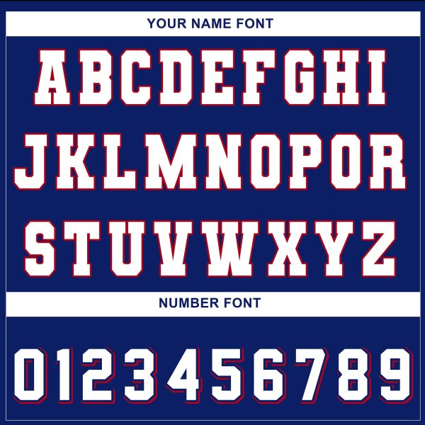 Royal White - Red Texas Flag Personalized Football Jersey - Image 4