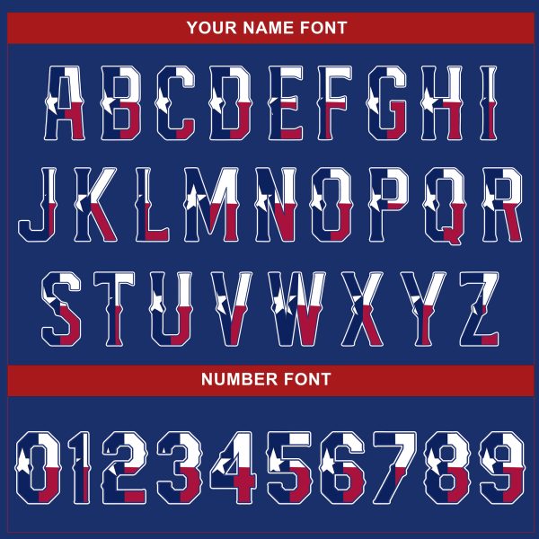 Royal Texas Flag Personalized Baseball Jersey - Image 5