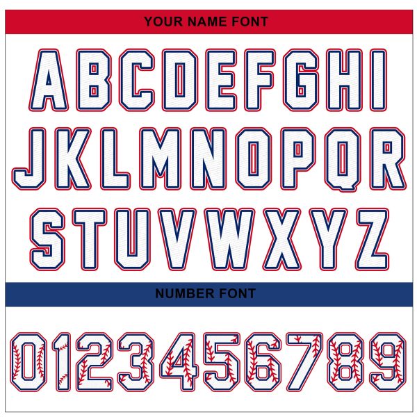 White Red-White Personalized Baseball Jersey - Image 5