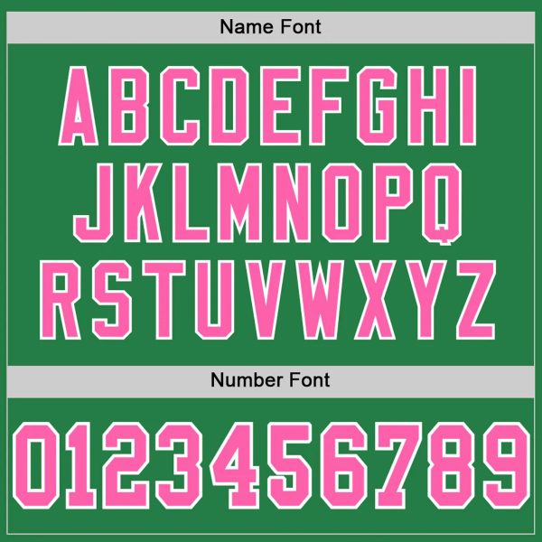 Grass Green Pink-White Authentic Personalized Football Jersey - Image 3