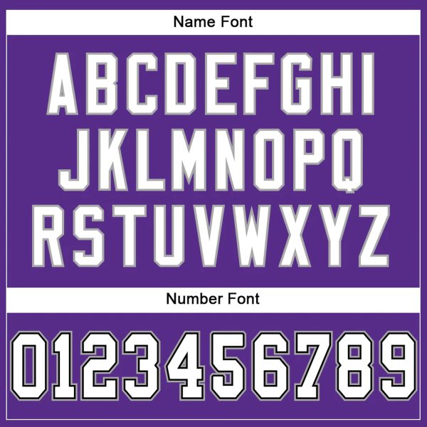 Purple White-Gray Authentic Personalized Football Jersey - Image 3