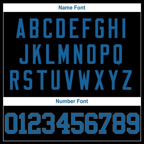 Black Alternate Blue-Gray Authentic Personalized Football Jersey - Image 3