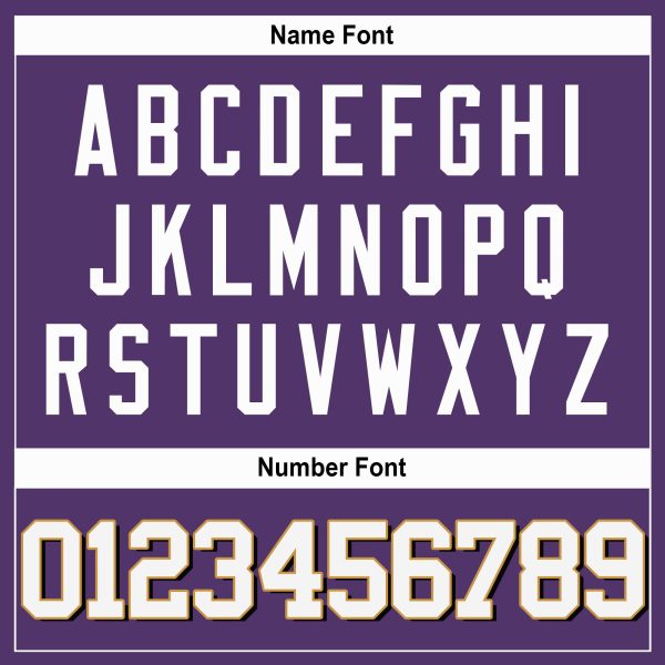 Purple White-Gold Authentic Personalized Football Jersey - Image 3