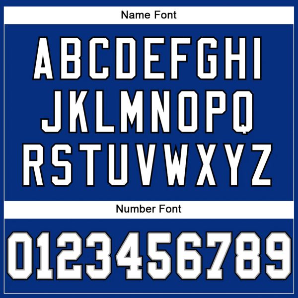 Royal White-Black Authentic Personalized Football Jersey - Image 3