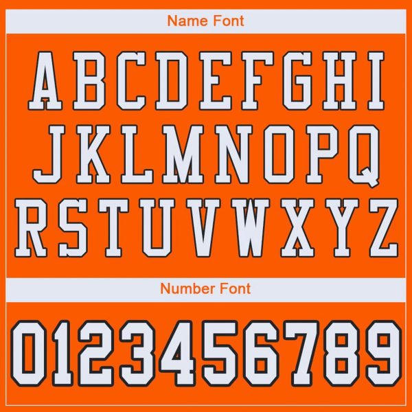 Orange White-Black Authentic Personalized Football Jersey - Image 3
