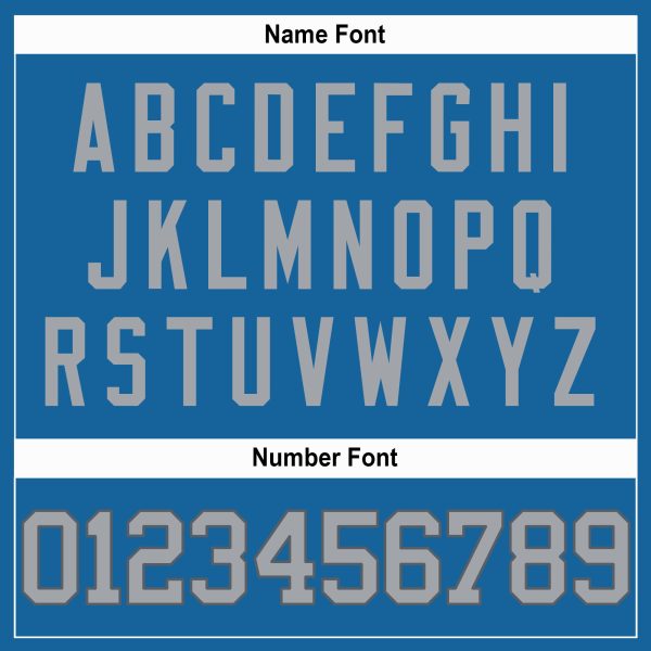 Blue Gray Authentic Personalized Football Jersey - Image 3