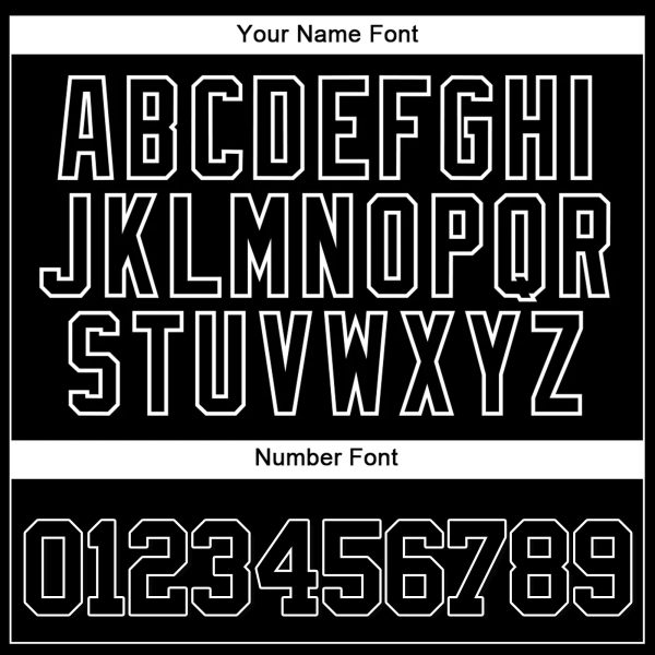 Black White Pinstripe Black-White Authentic Personalized Baseball Jersey - Image 3