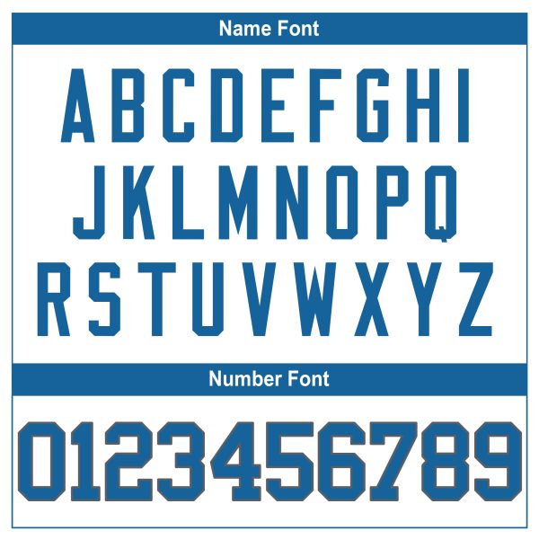White Blue-Gray Authentic Personalized Football Jersey - Image 3