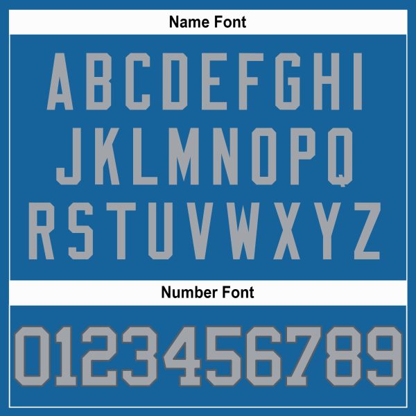 Blue Alternate Gray Authentic Personalized Football Jersey - Image 3