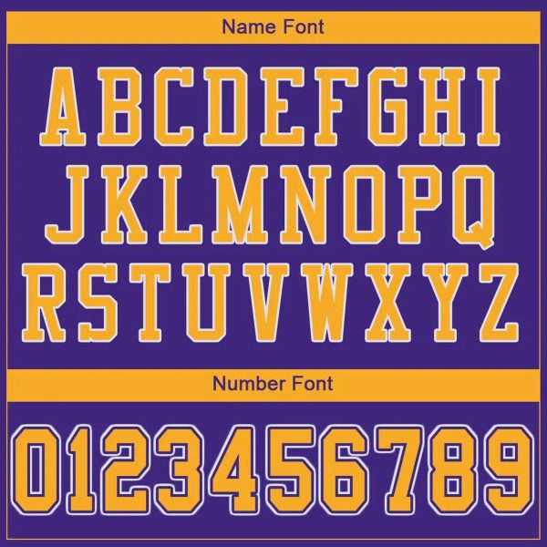 Purple Gold-White Authentic Personalized Football Jersey - Image 3