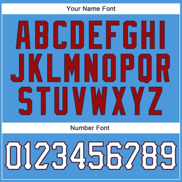 Powder Blue White-Red Authentic Personalized Baseball Jersey - Image 4