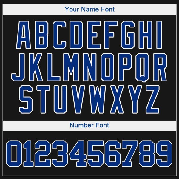 Black Royal-Red Authentic Personalized Baseball Jersey - Image 3
