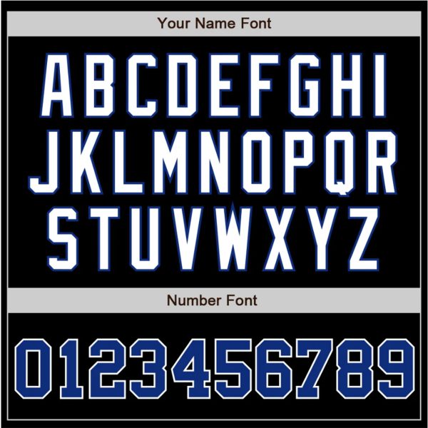 Black Royal - White Personalized Baseball Jersey - Image 5
