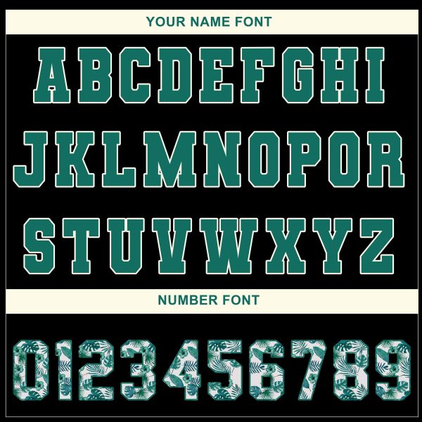 Alternate Green Tropical Floral Pattern Personalized Baseball Jersey - Image 5
