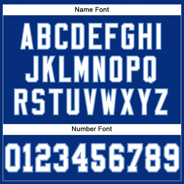Royal White-Light Blue Authentic Personalized Football Jersey - Image 3