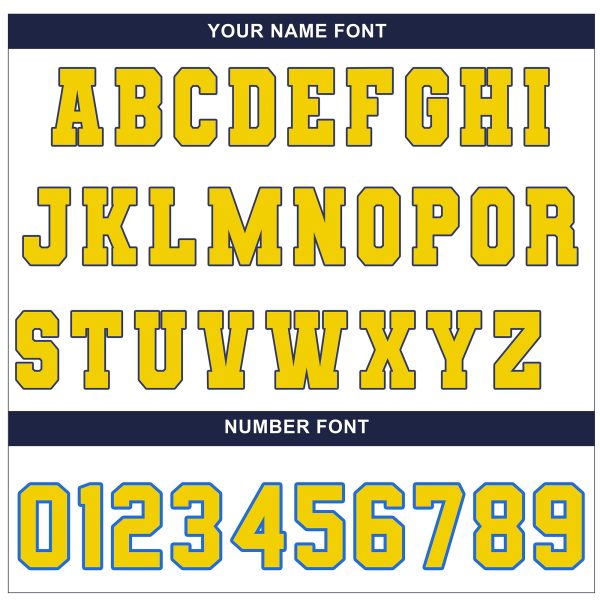 White Alternate Blue Yellow California Mountain Personalized Baseball Jersey - Image 5