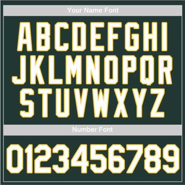 Green White - Gold Personalized Baseball Jersey - Image 5