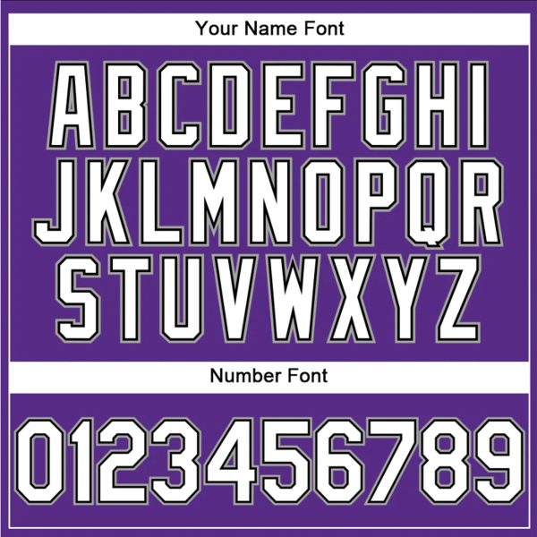Purple Pinstripe White - Black Personalized Baseball Jersey - Image 5