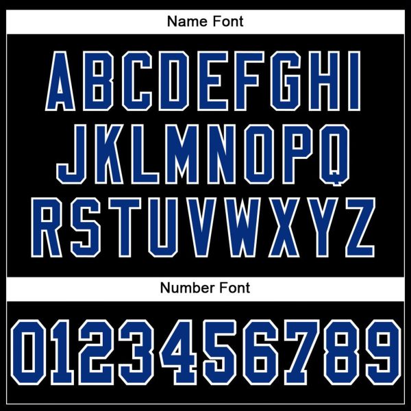 Black Royal-White Authentic Personalized Football Jersey - Image 3