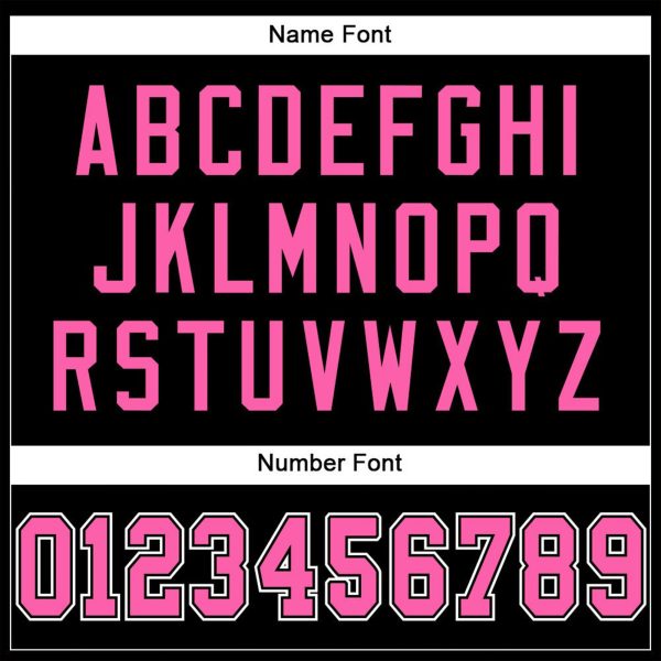 Black Pink-White Authentic Personalized Football Jersey - Image 3