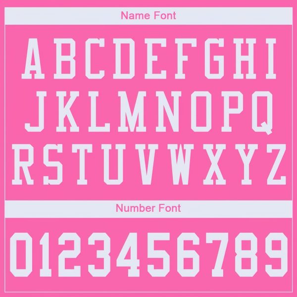 Pink White Authentic Personalized Football Jersey - Image 3