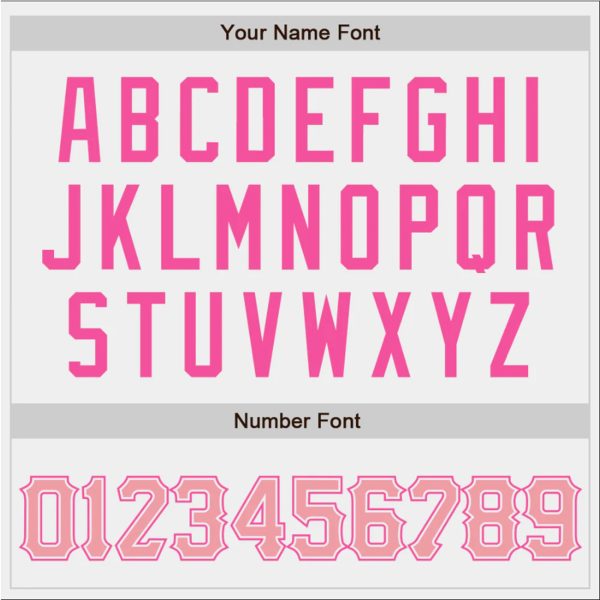 White Medium Pink - Pink Personalized Baseball Jersey - Image 5