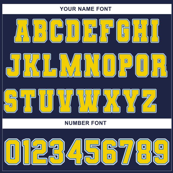Navy Alternate Yellow California Mountain Personalized Baseball Jersey - Image 5