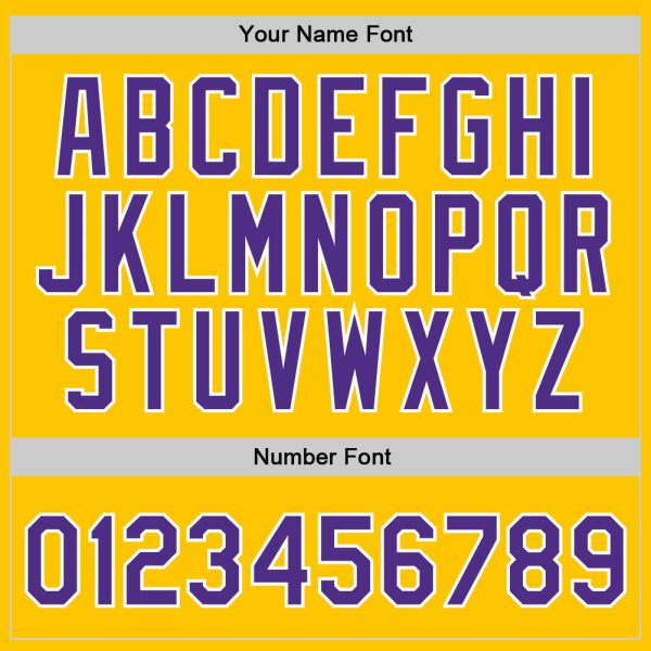 Gold Purple-White Authentic Throwback Personalized Basketball Jersey - Image 3