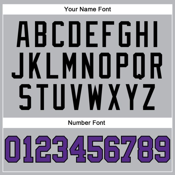 Gray Black Pinstripe Purple Authentic Personalized Basketball Jersey - Image 4