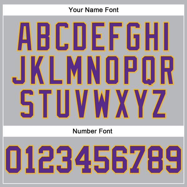Gray Black Pinstripe Purple-Gold Authentic Personalized Basketball Jersey - Image 4