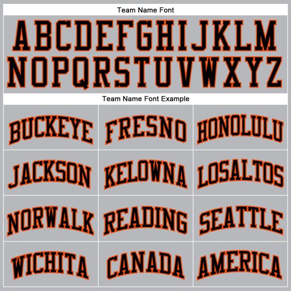 Gray Black Pinstripe Black-Orange Authentic Personalized Basketball Jersey - Image 3
