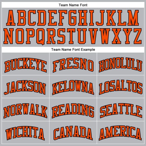 Gray Black Pinstripe Orange Authentic Personalized Basketball Jersey - Image 3