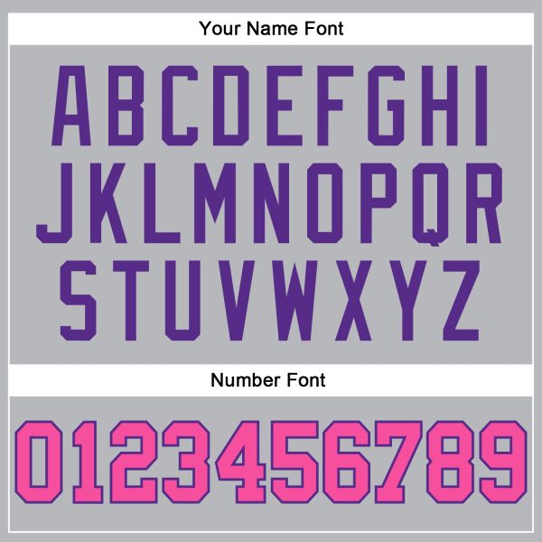 Gray Black Pinstripe Pink-Purple Authentic Personalized Basketball Jersey - Image 4