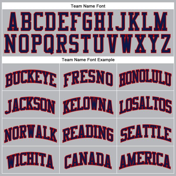 Gray Navy Pinstripe Navy-Red Authentic Personalized Basketball Jersey - Image 3