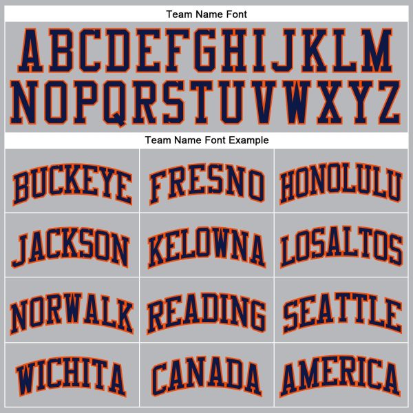 Gray Navy Pinstripe Navy-Orange Authentic Personalized Basketball Jersey - Image 3