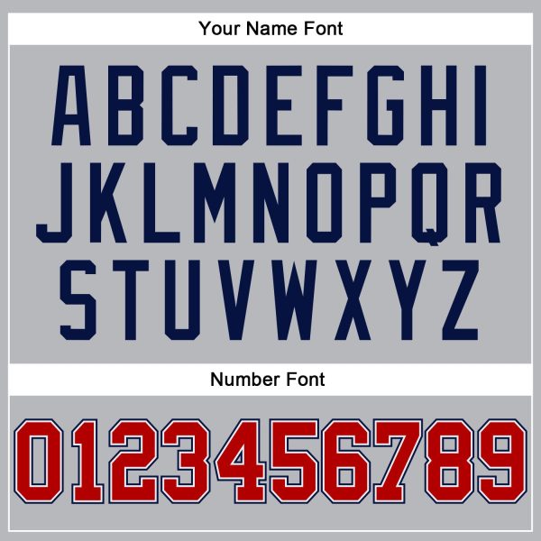 Gray Navy Pinstripe Red-White Authentic Personalized Basketball Jersey - Image 4