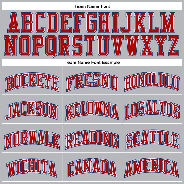 Gray Royal Pinstripe Red-White Authentic Personalized Basketball Jersey - Image 3