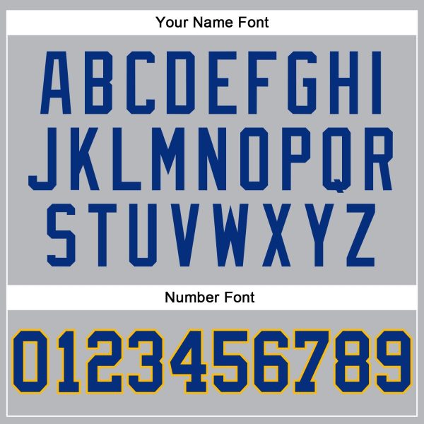 Gray Royal Pinstripe Royal-Gold Authentic Personalized Basketball Jersey - Image 4