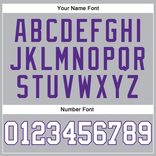 Gray White-Purple Authentic Throwback Personalized Basketball Jersey - Image 4