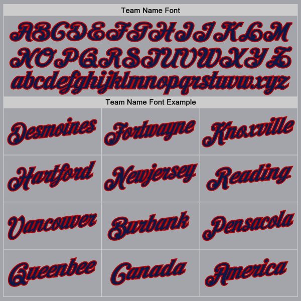 Gray Navy-Red Authentic Throwback Personalized Basketball Jersey - Image 5