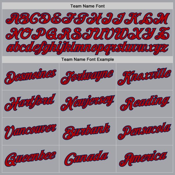 Gray Red-Navy Authentic Throwback Personalized Basketball Jersey - Image 5