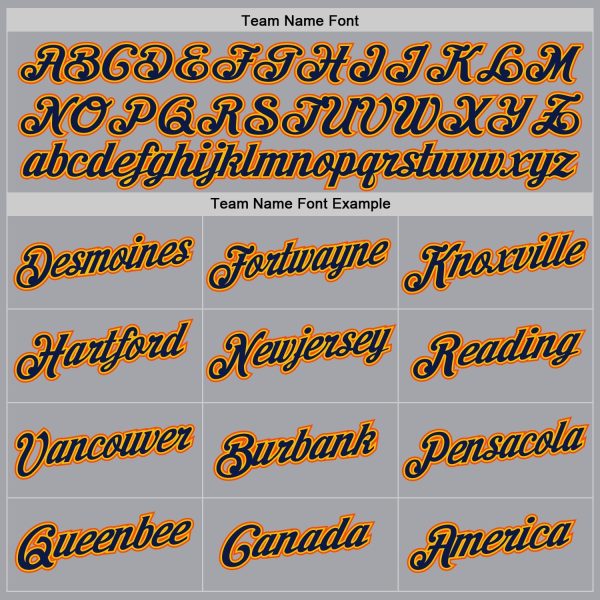 Gray Navy Gold-Orange Authentic Throwback Personalized Basketball Jersey - Image 5
